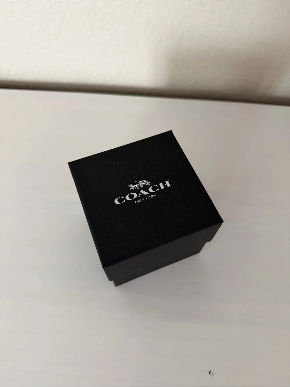 Coach Black Jewelry/Watch Box with Cushion Insert